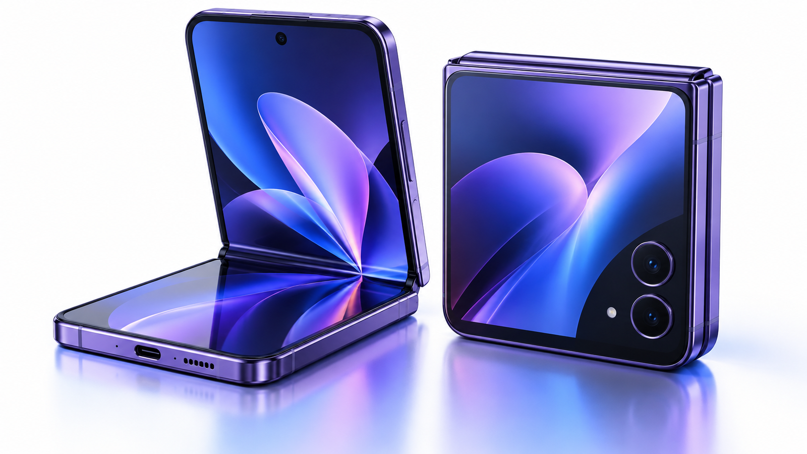 AI-generated editorial illustration inspired by Samsung Galaxy Z Flip7